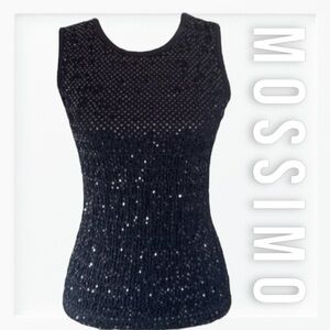 Mossimo Sequin Mesh Wide Strap Tank Top sz M